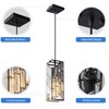 FDPBY Black Pendant Lighting Modern Pendant Light, Mini Crystal Chandeliers,Adjustable