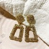Doubnine Rectangle Geometric Metallic Earrings Indiana Boho Dangle Modern Earrings