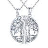 2 Pieces Tree of Life Sisters Necklace for Women, Sterling