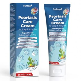 Psoriasis Treatment Cream for Scalp & Skin: Steroid-Free Formula with Salicylic Acid, Colloidal Oatmeal & Niacinamide – Helps Soothe Itching, Redness & Scaling 50ml