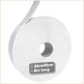 Velcro Cable Ties [Reusable] 8 m x 15 mm Velcro & Velcro Cable Ties for Cable Management - Velcro Cable Ties & Velcro Straps - Cable Ties & Zip Ties for Office, Household & Outdoor Use