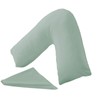 V Pillow With V Pillowcase Hollowfibre Back and Neck Support