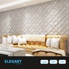Art3d PVC 3D Wall Panel, Decorative Wall Tile in White