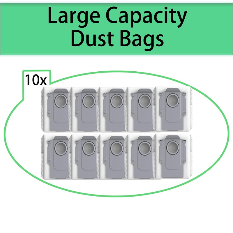 Replacement Disposable Dust Bag Compatible with Roborock S8+/ S8 Pro