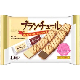 Blanchul Chocolate & Langue de Chat Cookies FS 18PC (Pack of 2), Japanese Sandwich Cookies Sweets Snack, MADE IN JAPAN