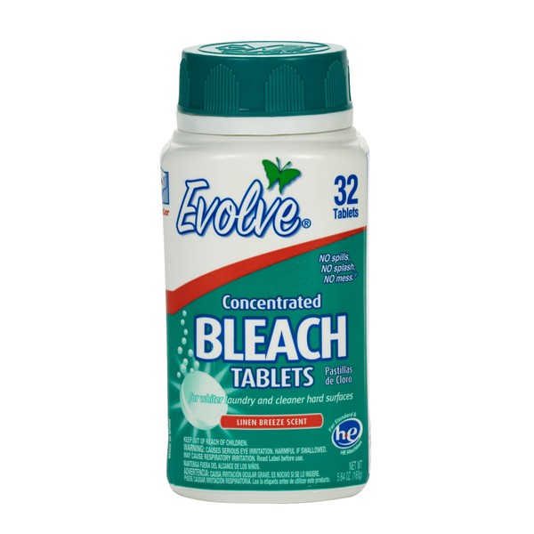 Evolve Concentrated Bleach Tablet 32 ct Linen Breeze (1 pack)