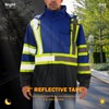 DPSAFETY Reflective Rain jackets for men waterproof,Hi Vis Safety Coat