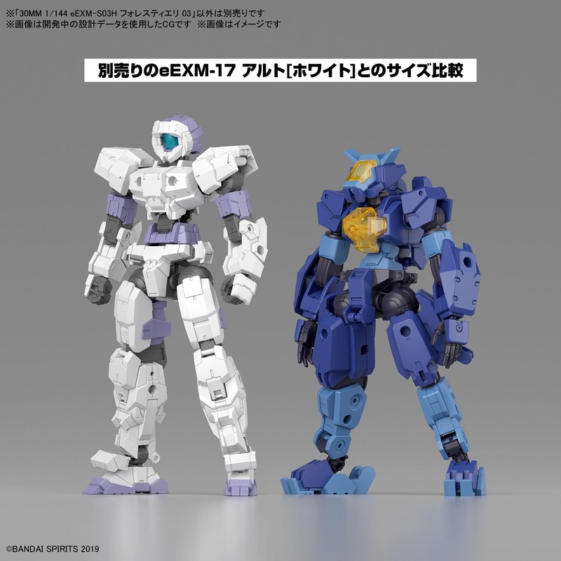 Bandai Spirits 30MM eEXM-S03H Forestier 03 Color-Divided Plastic Model Kit