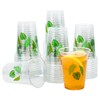 AimFun Tropical Palm Leaf Plastic Cups Summer Hawaii Disposable Party