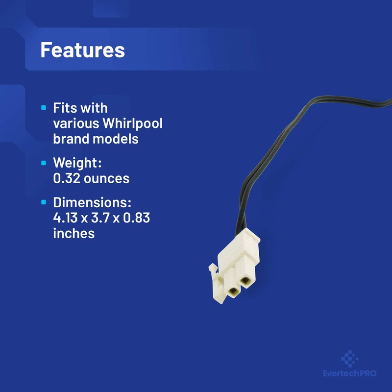EvertechPRO 2188819 Termistor de repuesto para refrigerador Whirlpool 1057763 2216113
