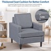 Segawe Accent Arm Chair Linen Fabric Upholstered Comfy Single Sofa