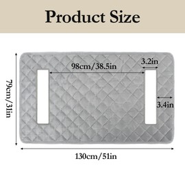 Klmnop Golf Cart Seat Covers, Golf Cart Seat Towel Blanket, Short Plush Surface Non-Slip Bottom Fits for EZGO, Yamaha, Club Car and More 2-Seat Golf Carts(LightGrey)