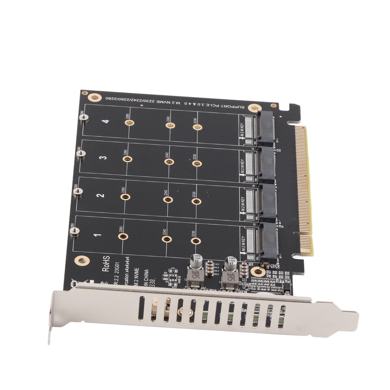 M.2 NVME SSD to PCIE X16 Adapter 4 Port High