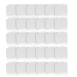 KEJJNYER 30 Pcs Basket Labels Clip On White Removable Basket Label, Basket Tags for Labeling Clip On Reusable Bin Labels for Storage Bins Fabric, Organization Box