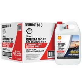 Shell Rotella Nitrite-Free Extended Life ELC Anti-Freeze + Coolant, Pre-Diluted 50/50 (1 Gallon, Case of 6)