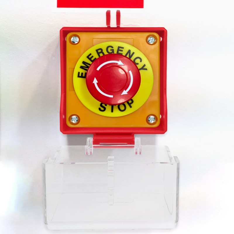 JECOMPRIS Emergency Stop Switch Cover Transparent Push Button Protector Quick