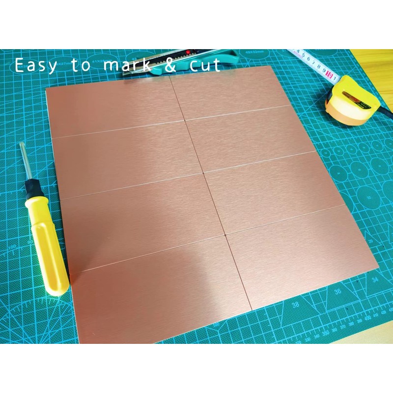 Crystiles Aluminum Peel and Stick Backsplash Tile Panels - 3"x6"