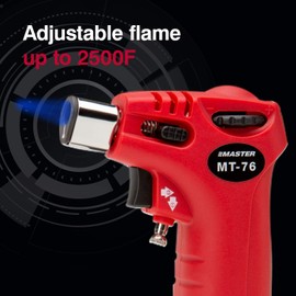 Master Appliance MT-76 Triggertorch 3-in-1 Heat Tool with Soldering and Hot Air Tips, Self-Igniting Multi-Function Butane Torch Lighter, Flame Temp up to 2500F