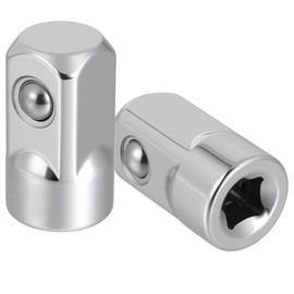 Exclaith 2 Pcs 1/4 to 1/2 Socket Adapter 1/4 Drive-to 1/2 Inch Socket-Adapter Female-to Male-Sockets-Adapdters 1/4" Drive (F) to 1/2"(M) for Impact Wrench Extentsion Conversion Tool