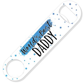BB3 Bottle Opener for Dad, World's Best Daddy, Bar Blade, Home Bar, Pub for Dad, Husband, Boyfriend, Stocking Filler from Child Dad