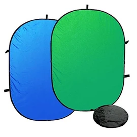 Pixapro Collapsible Dual Side Background Board Food Photography Backdrop for Photography Lighting Self Portrait Pop Up Screen Photo Back Drop Stand Kit (1.5x2m, Blue/Green)
