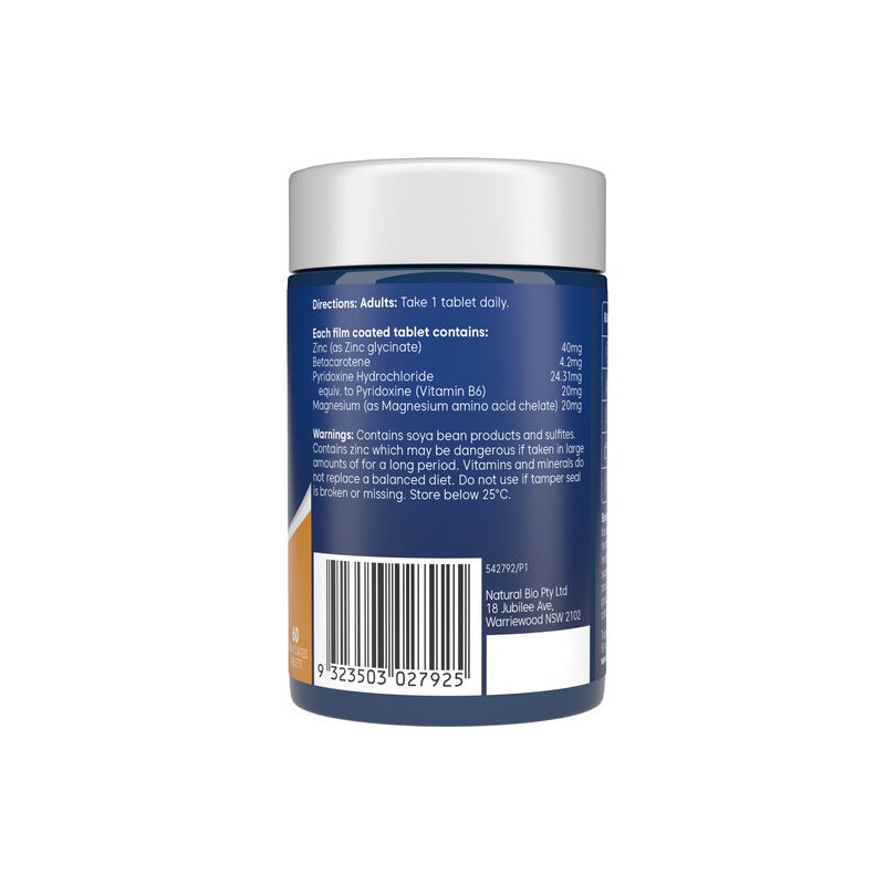 Bioglan Zinc Forte High Strength 40mg Tablets 60