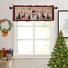 Tokusyou Christmas Net Curtain Decorative Christmas Curtain Red Curtain The