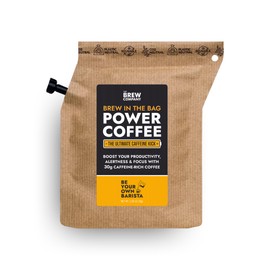Extra Strong Highly Caffeinated Ground Coffee - 1 Coffeebrewer with Natural Strong Coffee | Brew & Enjoy Anytime, Anywhere | Power Coffee for Camping, Athletes & Gamers