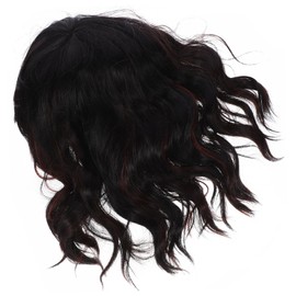 Baluue Short Wigs for Women Hair Extension Wig Bangs Wavy Wig for Women Hair Piece for Stage Performance