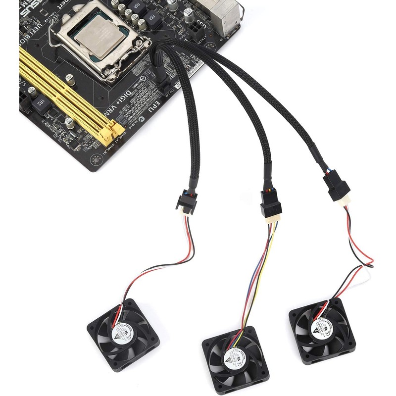Aypzuke 3 Pack Computer PC PWM Fan Splitter Cable 1