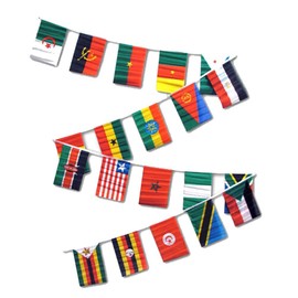 30ft String Flag Set of 20 African Country 12x18 Bunting Flag Banner Flags