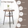 Giantex Round End Table Set of 2, Retro Bedside Table