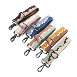 Whakano Adjustable Shoulder Strap for Bags, Unisex Replacement Bag Strap, Wide 3.8 cm, Colourful Shoulder Strap, Length Adjustable 75-145 cm, Bag Straps for Changing, Bag Accessories, Black Buckle,