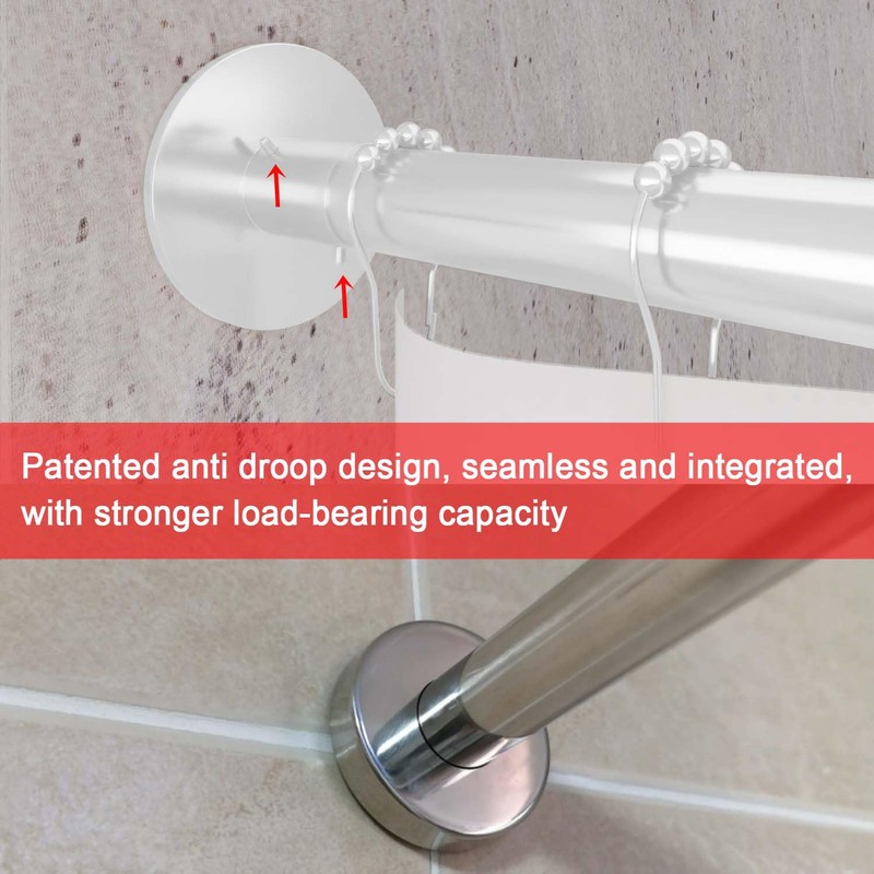 Tanxih U Shower Curtain Rod Adjustable Stainless Steel U Shaped