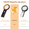 KIBTOY Magnifying Glass with Light and Stand, Foldable Handheld Magnifying