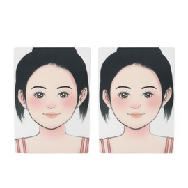 Makeup Practice Face, 2-Piece Washable Reusable Makeup Practice Board for Face Painting, Perfect Aid for Makeup Practice