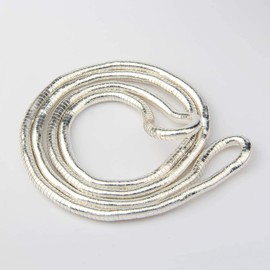 KUIYAI Bendable Snake Necklace Multi-Purpose Necklace Flexible Twist Jewelry (snake silver)