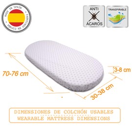 PEKITAS Bed Sheet 75 x 33 cm / 72 x 33 cm Adjustable for Mattress Baby Carrier Bag / Buggy / Pram for Boys and Girls with Elastic Band Suitable for Julius Zöllner, Träumeland, Alvi