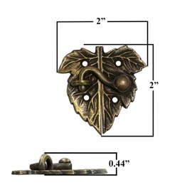 Grape Leaf Trunk Chest Door Gate Hook