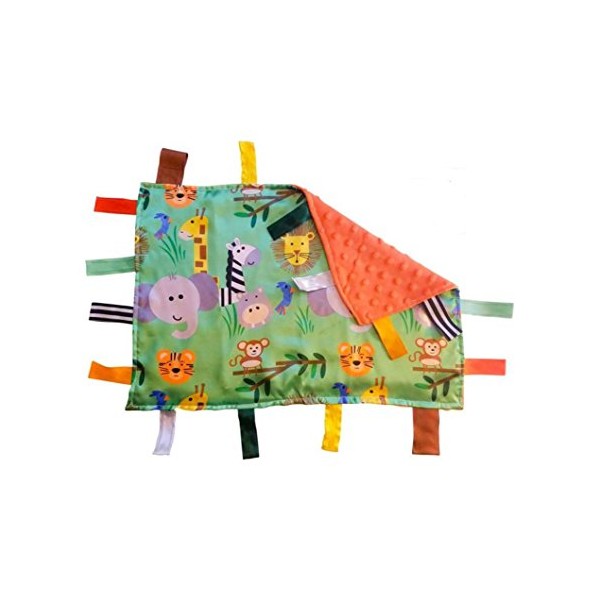 The Learning Lovey Zoo Baby Animal Tag Toy Security Blanket