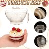 Newtay 100 Pack Gold Glitter Plastic Bowls 3oz Mini Disposable