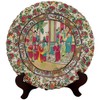 Red Lantern 14" Rose Medallion Platter Porcelain Centerpiece Display