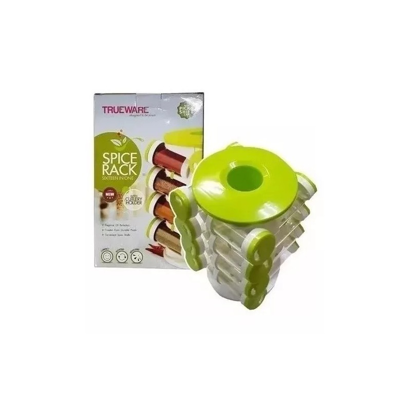 Total Supplier Especiero Spice Rack De 16 Piezas Con Tapas