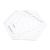 Yetaha Hexagon Ruler, Sewing Patchwork Template Handmade Drawing Tools for