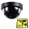 Ex-Pro Black Dummy/Fake CCTV Security Dome Camera With built-in Flashing