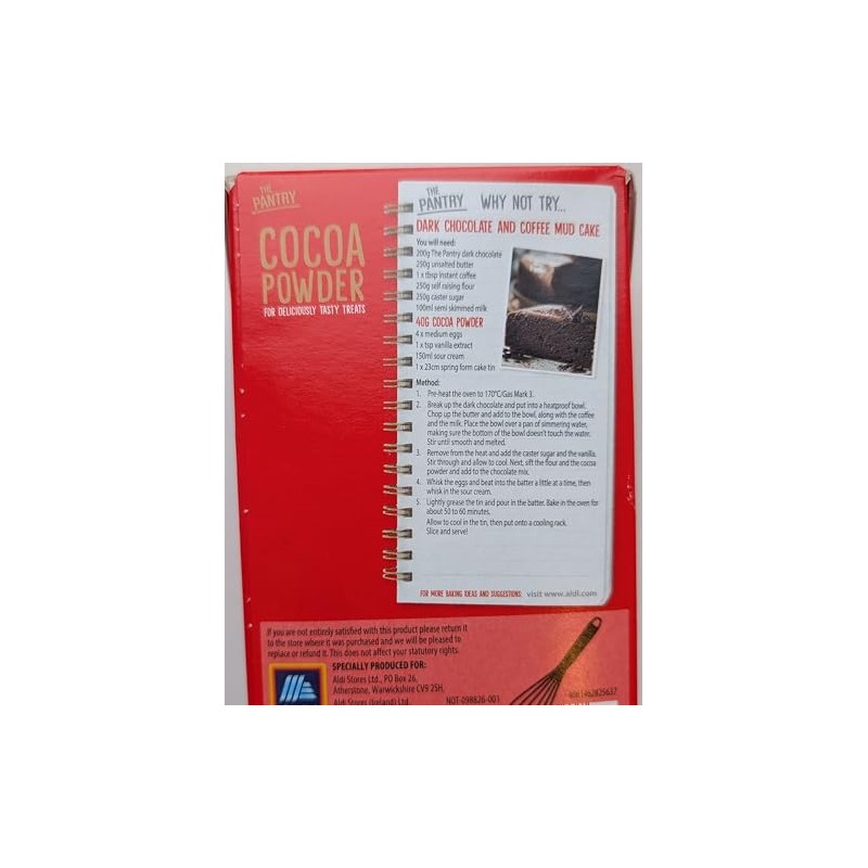 Cocoa Powder, 2 x 250g, Fairtrade, for Baking & Hot