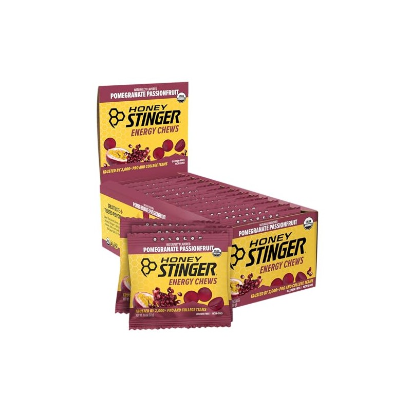 Honey Stinger Pomegranate Chews, color Morado, 590 gr