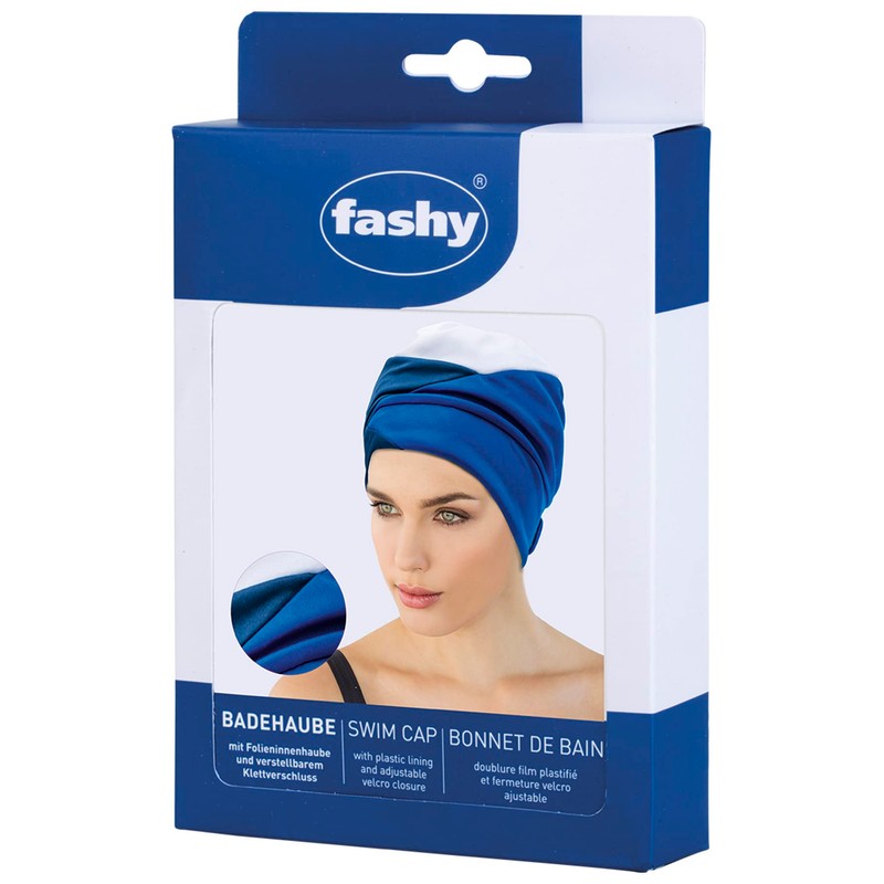 Fashy Exclusive 3465 50 Swimming Cap with Velcro Fastening Blue