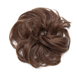 Scrunchy Scrunchie Bun Updo Hairpiece Hair Ribbon Ponytail Extensions Hair Extensions Wavy Curly Messy Hair Bun Donut Hair Chignons Hair Piece Wig Natural Brown