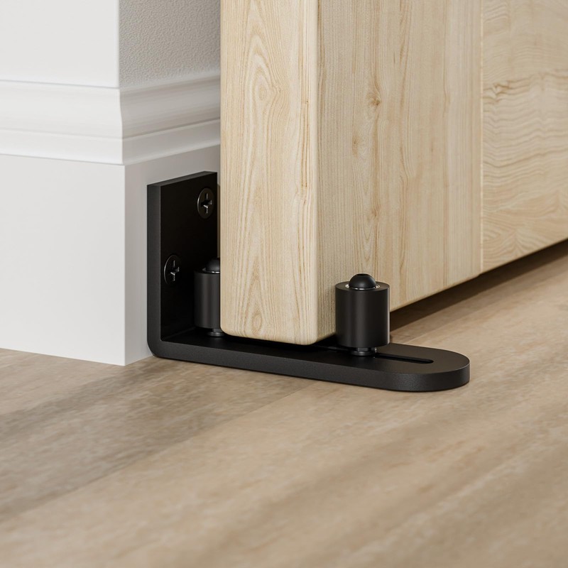 2 Pack Sliding Barn Door Bottom Floor Guide, Wall Mounted